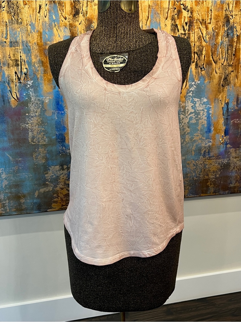 lululemon athletica Light Pink Textured Scoop Neck Tank